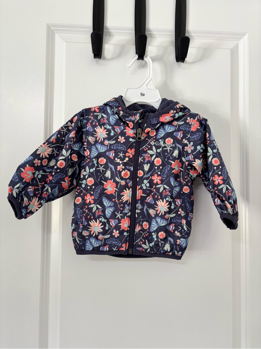 Columbia Toddler Floral Hooded Jacket - Navy Floral